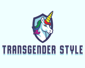 Transgender - Unicorn Mythical Gaming logo design