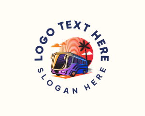 Bus Stops - Tourist Bus Travel logo design