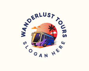 Tourist Bus Travel logo design