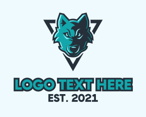 Esports - Angry Wolf Emblem Mascot logo design