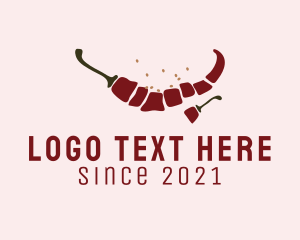 Chilli - Spicy Pepper Ingredient logo design