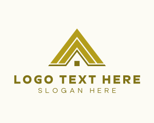 Roofing - Gold House Roof logo design