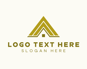 Subdivision - Gold House Roof logo design