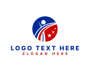 Tourism - USA Human Patriot logo design