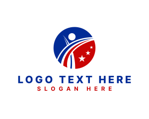 American - USA Human Patriot logo design