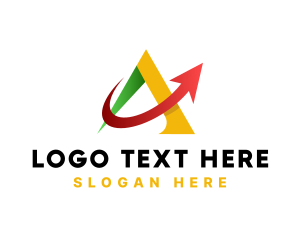 Loop - Company Arrow Letter A logo design