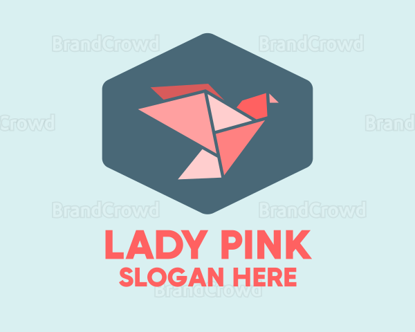 Geometric Origami Bird Logo
