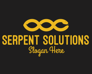 Golden Snake Chain logo design