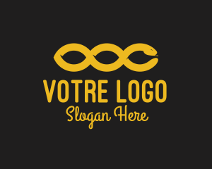 Viper - Golden Snake Chain logo design