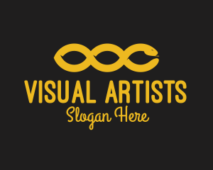 Yellow - Golden Snake Chain logo design