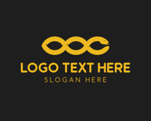 Chain - Golden Snake Chain logo design