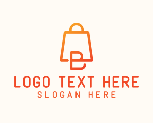 Comma - Bag Shopping Letter B logo design