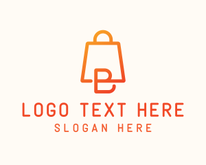 Shopping Bag - Bag Shopping Letter B logo design
