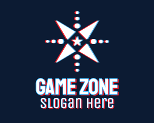 Static - Glitchy Star Gaming logo design
