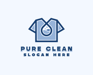 Shirt Clean Washing logo design