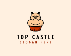 Hippo Cupcake Bakery Logo