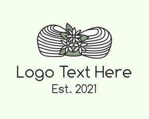 Knitter - Flower Yarn Crochet logo design