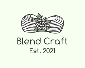 Interweave - Flower Yarn Crochet logo design