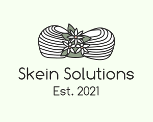 Skein - Flower Yarn Crochet logo design