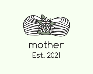 Knitter - Flower Yarn Crochet logo design