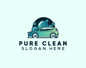 Car Cleaning Bubbles logo design