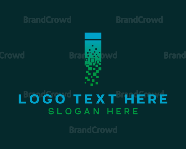 Digital Company Letter I Logo