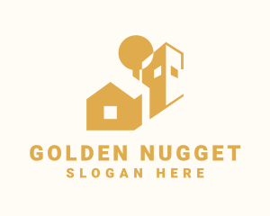 Golden Real Estate Property logo design