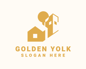 Golden Real Estate Property logo design