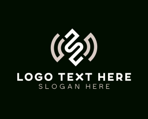 Spliced - Wifi Tech Software Letter S logo design