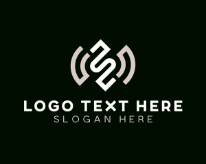 Networking - Wifi Tech Software Letter S logo design