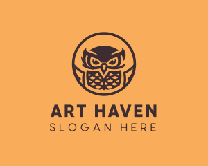 Modern Owl Aviary logo design