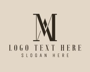 Marketing - Modern Legal Attorney Letter MA logo design