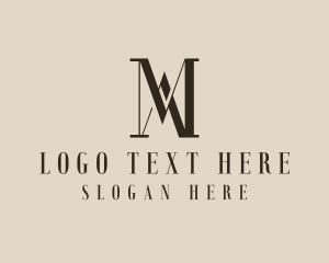 Media - Modern Legal Attorney Letter MA logo design