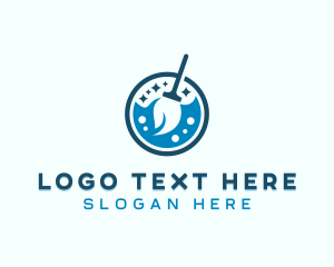 Cleaner - Mop Cleaning Housekeeping logo design