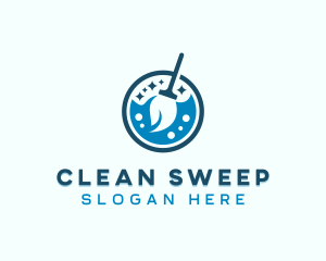 Mop - Mop Cleaning Housekeeping logo design