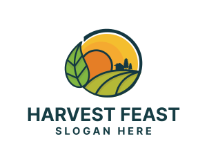 Sunset Farm Agriculture logo design