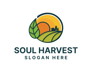 Sunset Farm Agriculture logo design