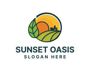 Sunset Farm Agriculture logo design