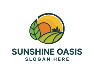 Sunset Farm Agriculture logo design