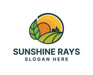 Sunset Farm Agriculture logo design