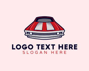 Muscle Car - Car Vehicle Auto Detailing logo design