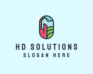 Stained Glass Window logo design