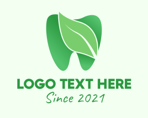 Toothbrush - Green Natural Dentist logo design