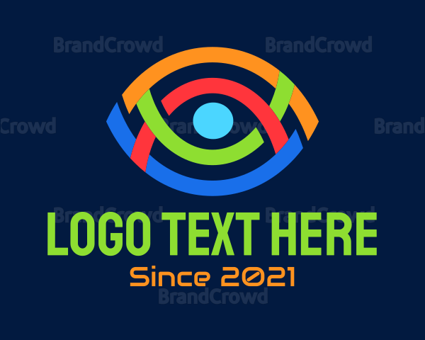 Colorful Geometric Eye Logo