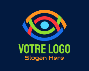 Colorful Geometric Eye Logo