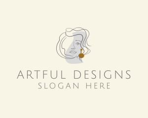 Beauty Fashion Earring  logo design