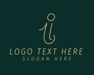 Letter I - Organic Beauty Products Boutique logo design