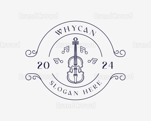 Violin Musical Instrument Logo