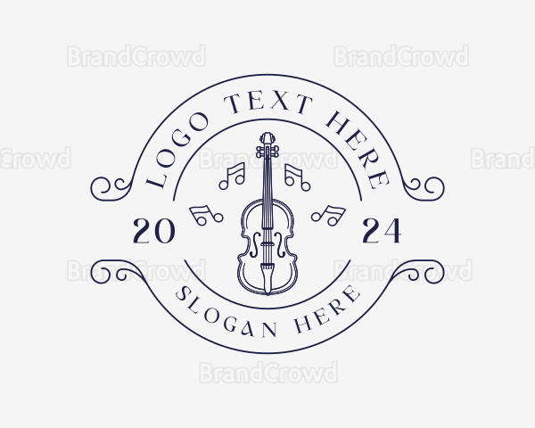 Violin Musical Instrument Logo