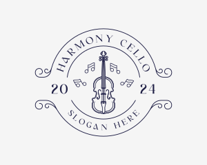 Violin Musical Instrument logo design